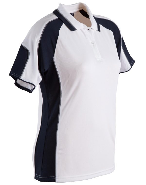 Ladies' Cooldry Contrast Polo With Sleeve Panel - Image 18