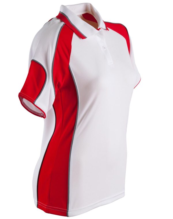 Ladies' Cooldry Contrast Polo With Sleeve Panel - Image 19