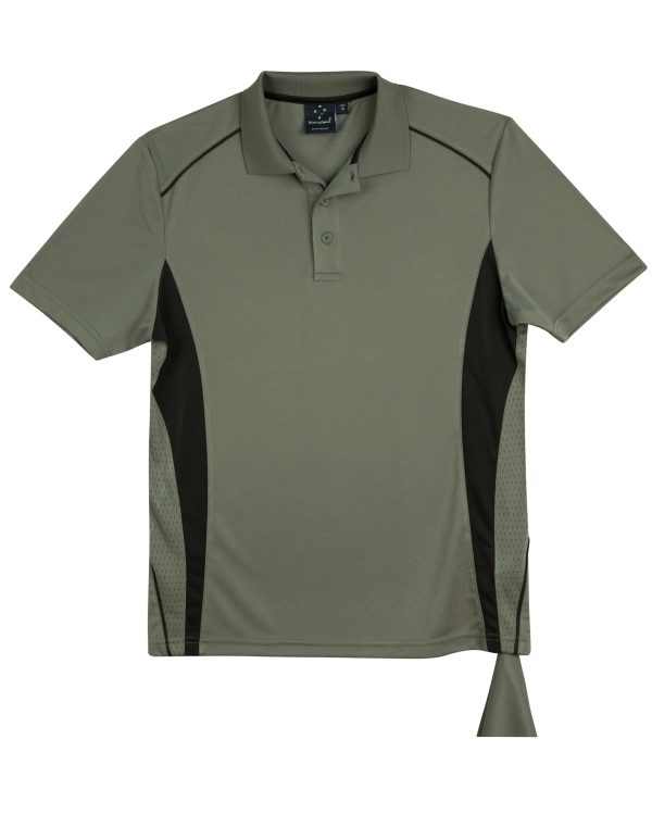Kids' Cooldry S/S Contrast Interlock Polo - Image 3
