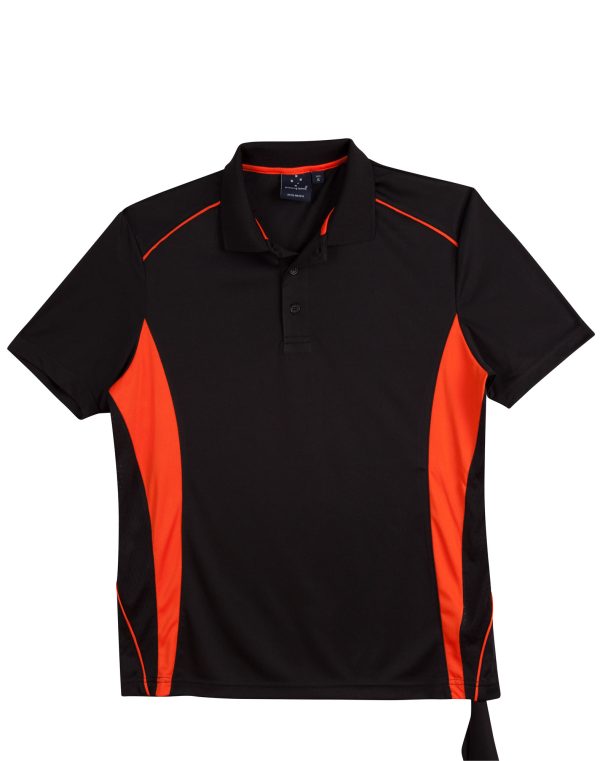 Kids' Cooldry S/S Contrast Interlock Polo - Image 4