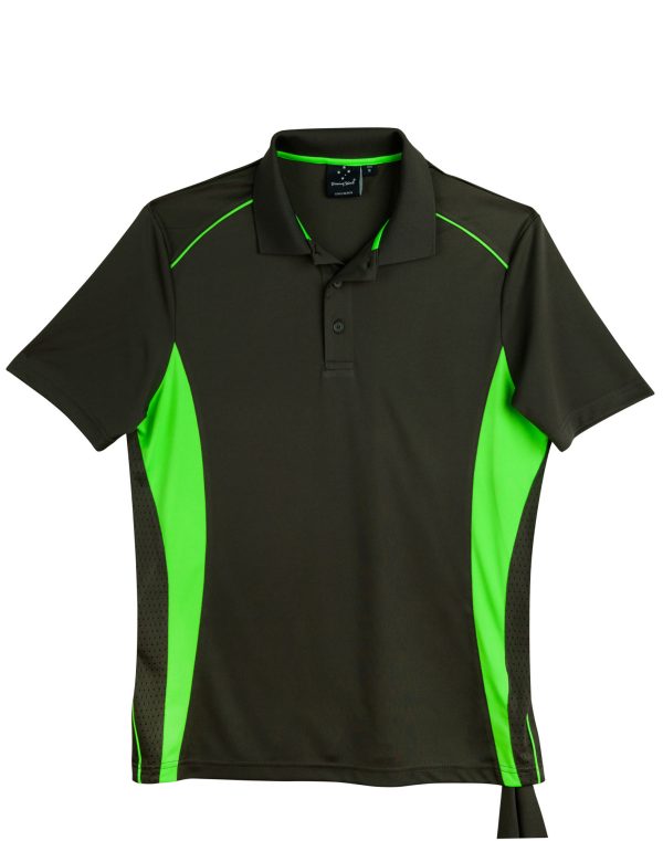 Kids' Cooldry S/S Contrast Interlock Polo - Image 5