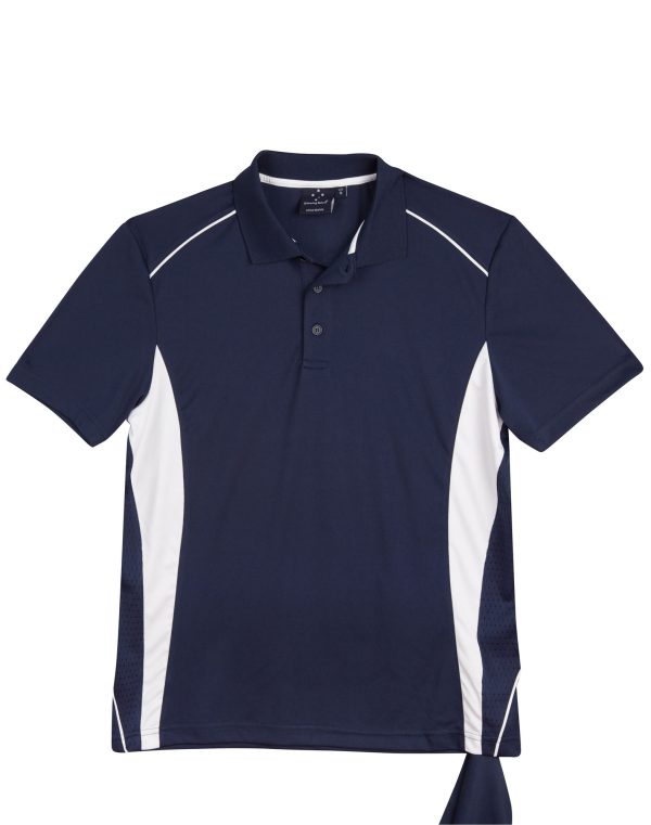 Kids' Cooldry S/S Contrast Interlock Polo - Image 7