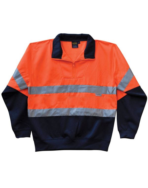 Hi-Vis L/S Fleecy Collar Sweater 3M Tapes - Image 3