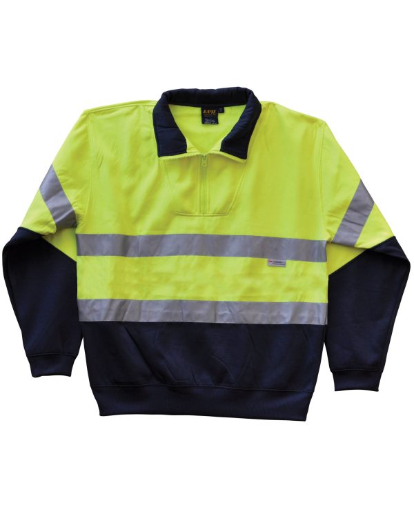 Hi-Vis L/S Fleecy Collar Sweater 3M Tapes - Image 4