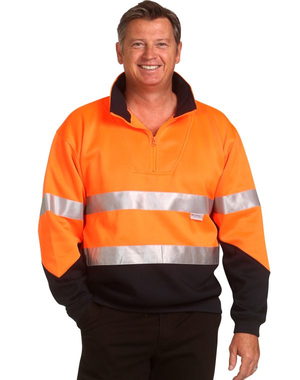 Hi-Vis L/S Fleecy Collar Sweater 3M Tapes - Image 2