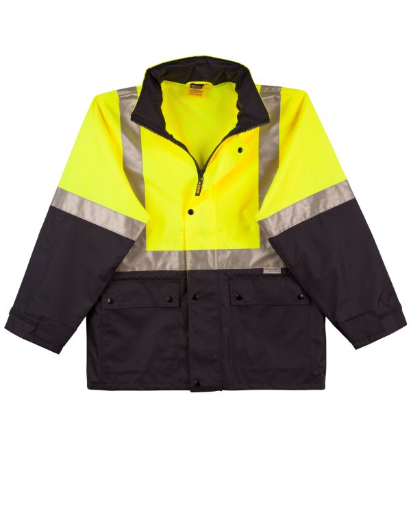 Hi-Vis Two Tone Rain Proof Safety Jacket With 3M Tapes - Image 4