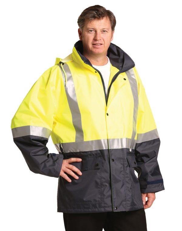 Hi-Vis Two Tone Rain Proof Safety Jacket With 3M Tapes - Image 2