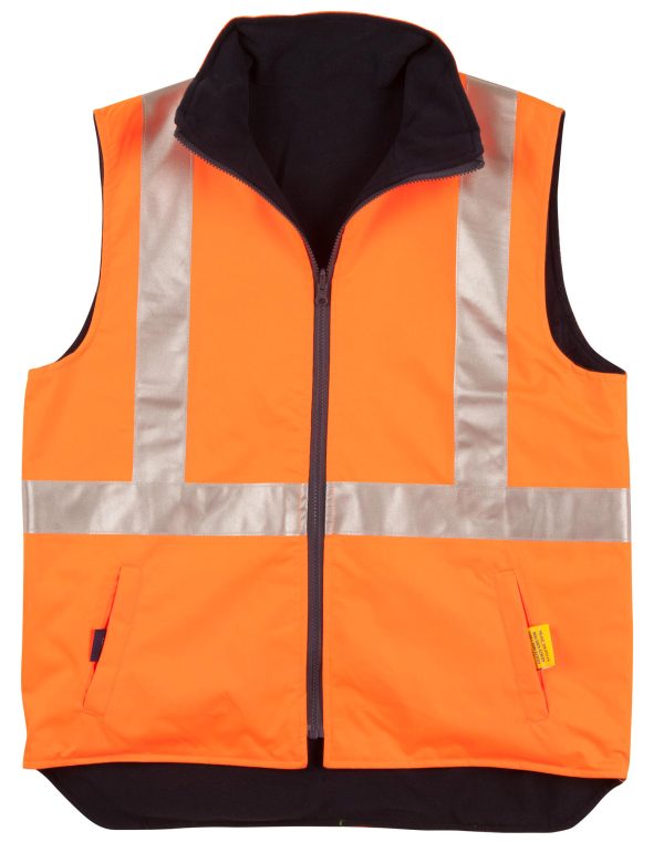 Hi-Vis Reversible Safety Vest With Hoop Pattern 3M Tapes - Image 3