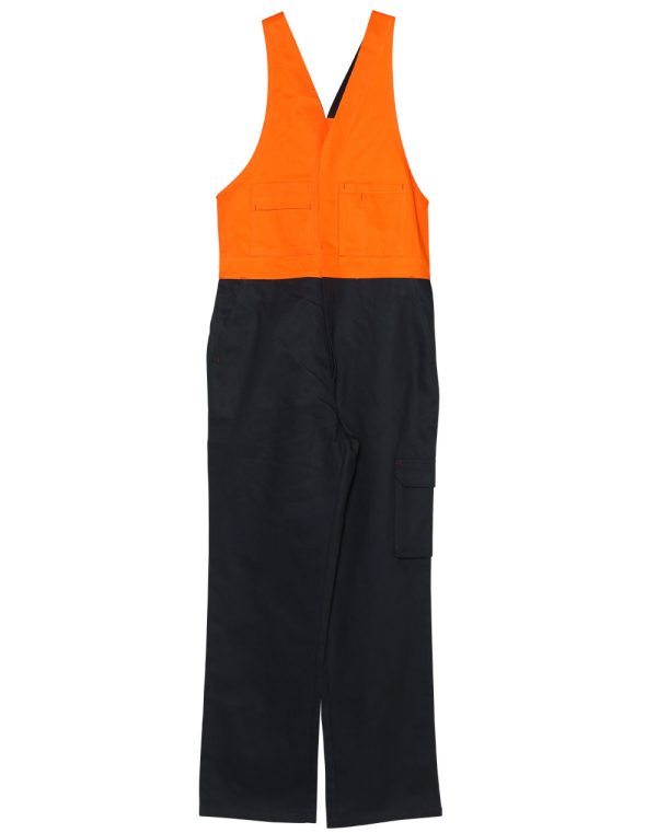 Hi-His Two Tone Men's Cotton Drill Action Back Overall-Stout - Image 3