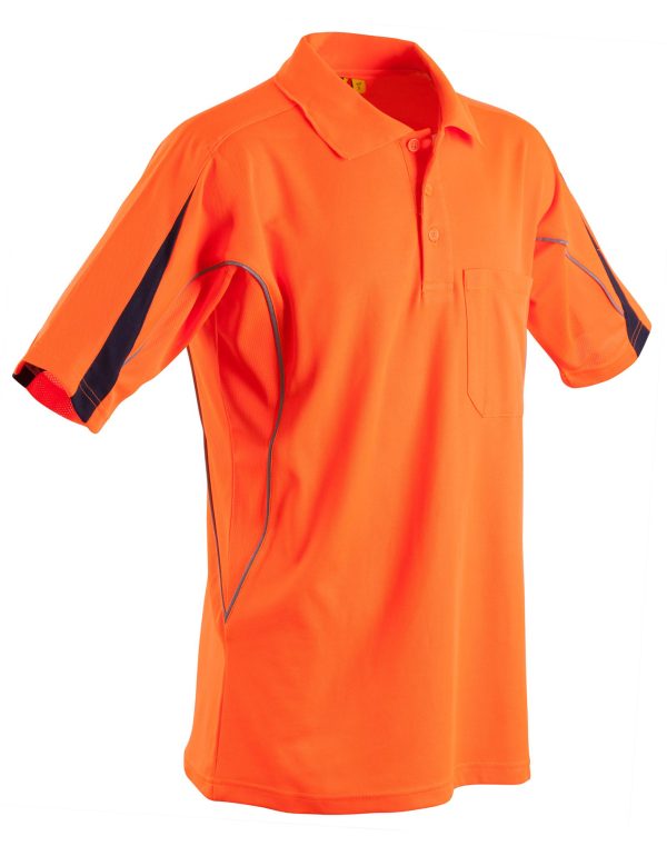 Men's Fashion Hi-Vis S/S Polo - Image 3