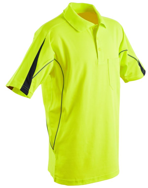 Men's Fashion Hi-Vis S/S Polo - Image 4