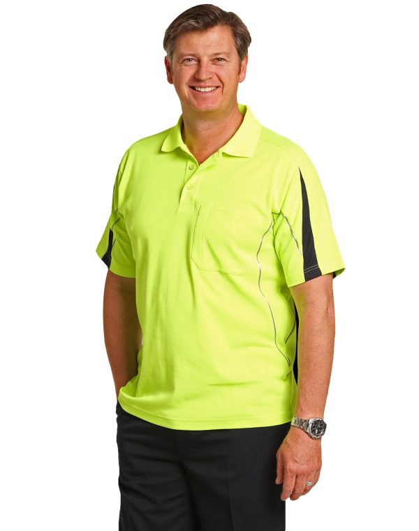 Men's Fashion Hi-Vis S/S Polo - Image 2