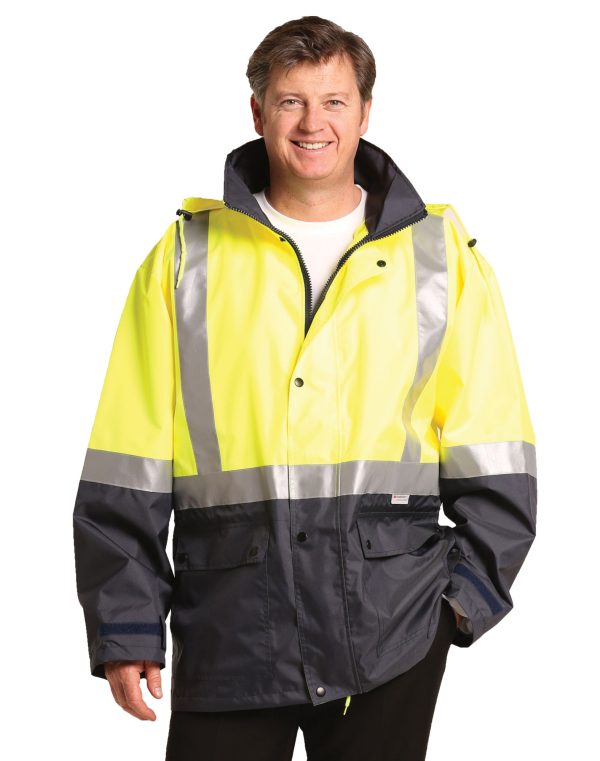 Hi-Vis Two Tone Rain Proof Quilted Safety Jacket With 3M Tapes - Image 2