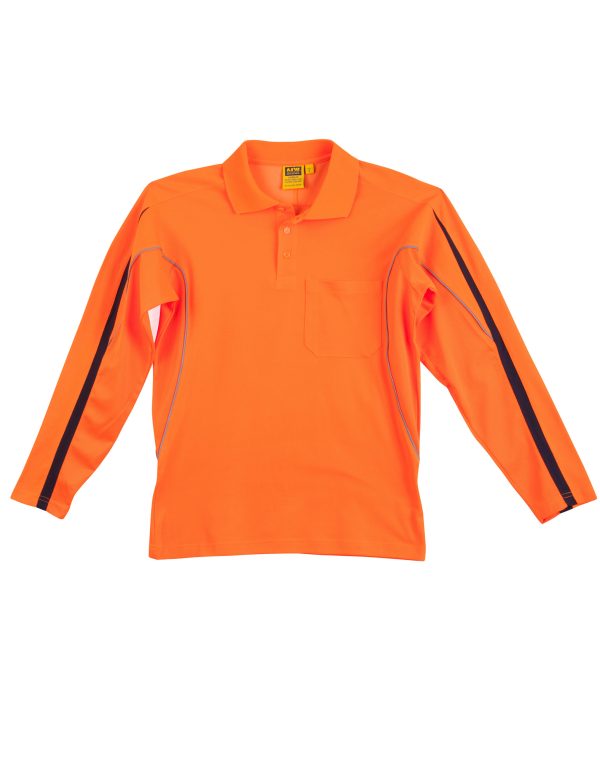 Men's Truedry L/S Hi-Vis Polo - Image 3