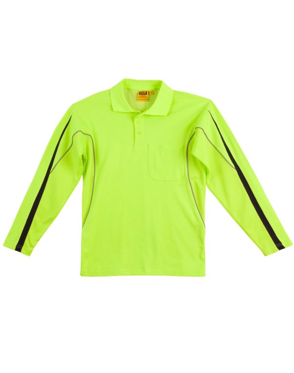 Men's Truedry L/S Hi-Vis Polo - Image 4