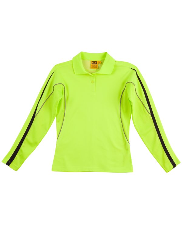 Ladies' Truedry L/S Hi-Vis Polo - Image 4