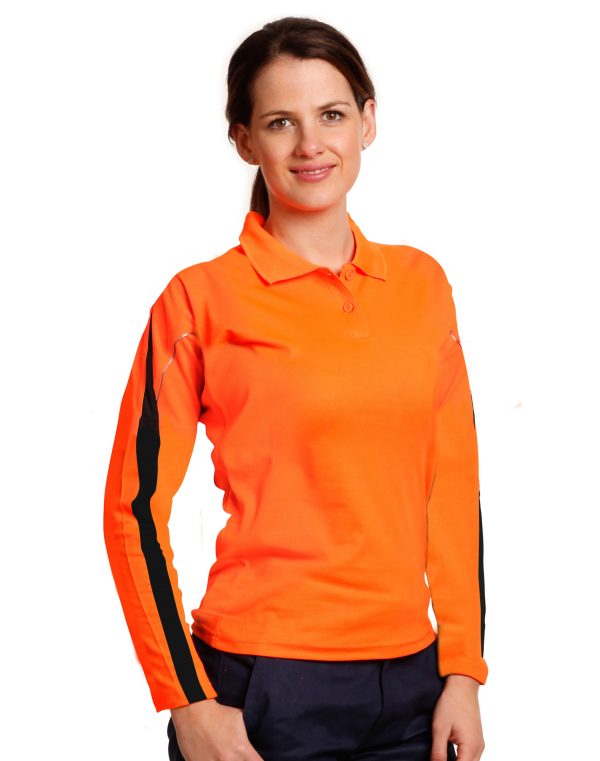 Ladies' Truedry L/S Hi-Vis Polo - Image 2