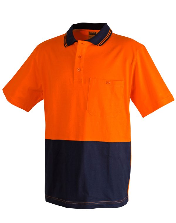 Cotton Jersey Two Tone Safety Polo - Image 3