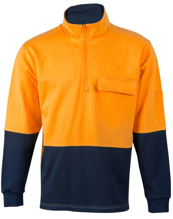 Hi-Vis Two Tone Cotton Fleecy Sweat - Image 3