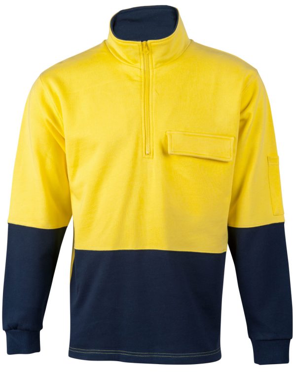 Hi-Vis Two Tone Cotton Fleecy Sweat - Image 4