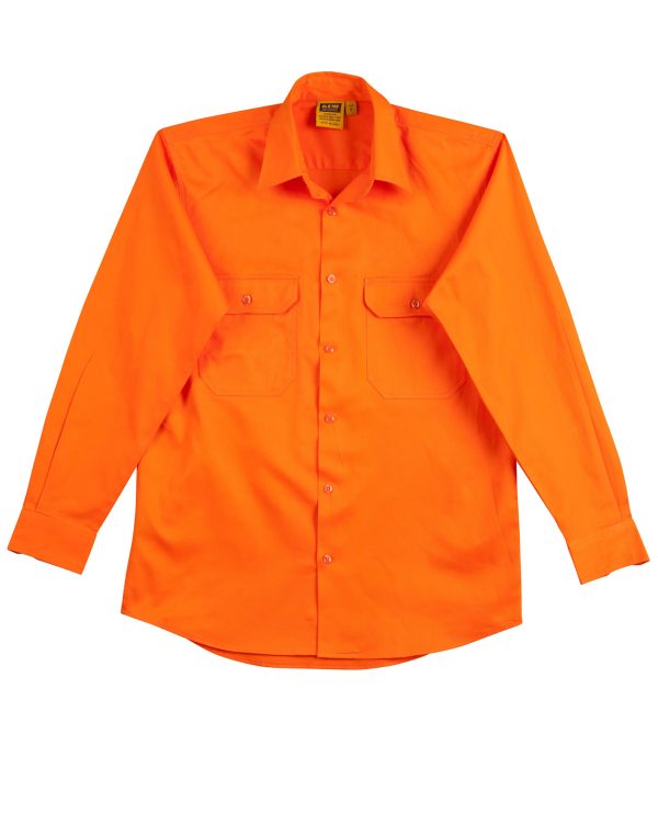 Men's Hi-Vis L/S Drill Shirt - Image 3