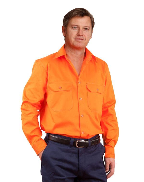 Men's Hi-Vis L/S Drill Shirt - Image 2