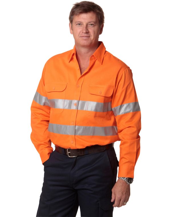 Men's Hi-Vis L/S Drill Shirt With 3M Tapes - Image 2