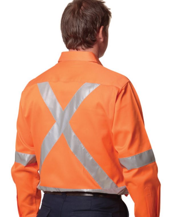 Men's Hi-Vis L/S Drill Shirt With 3M Tapes - Image 2