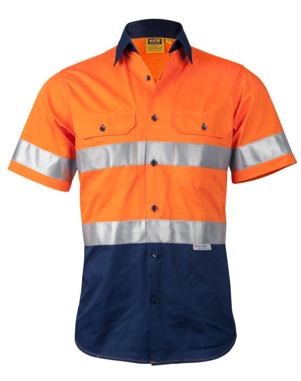 Men's Hi-Vis Cool Breeze Safety S/S Shirt (3M Tape) - Image 3