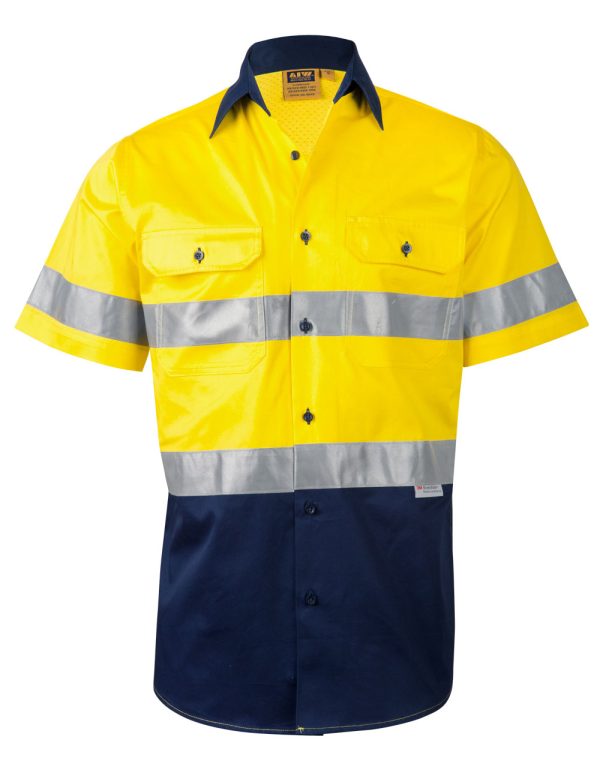 Men's Hi-Vis Cool Breeze Safety S/S Shirt (3M Tape) - Image 4