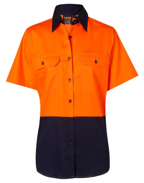 Ladies' Hi-Vis S/S Safety Shirt - Image 3