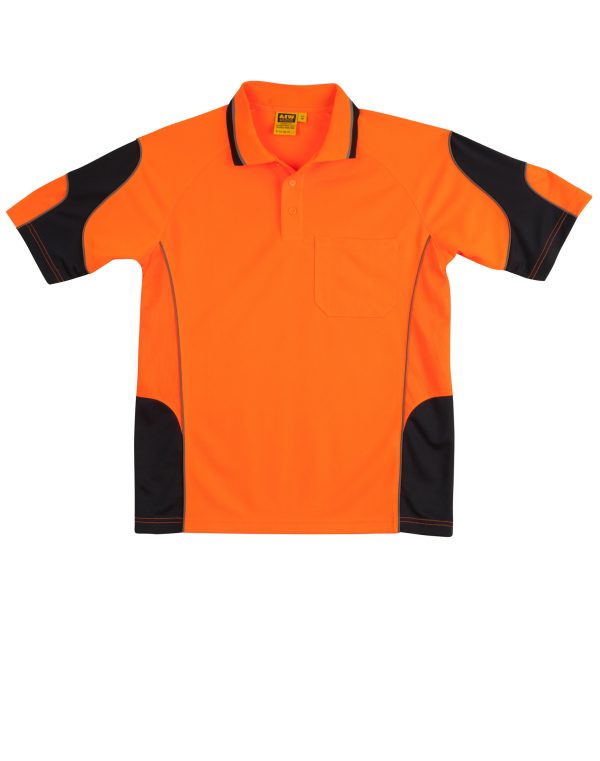 Cooldry Hi-Vis Mini Waffle Safety Polo - Image 3