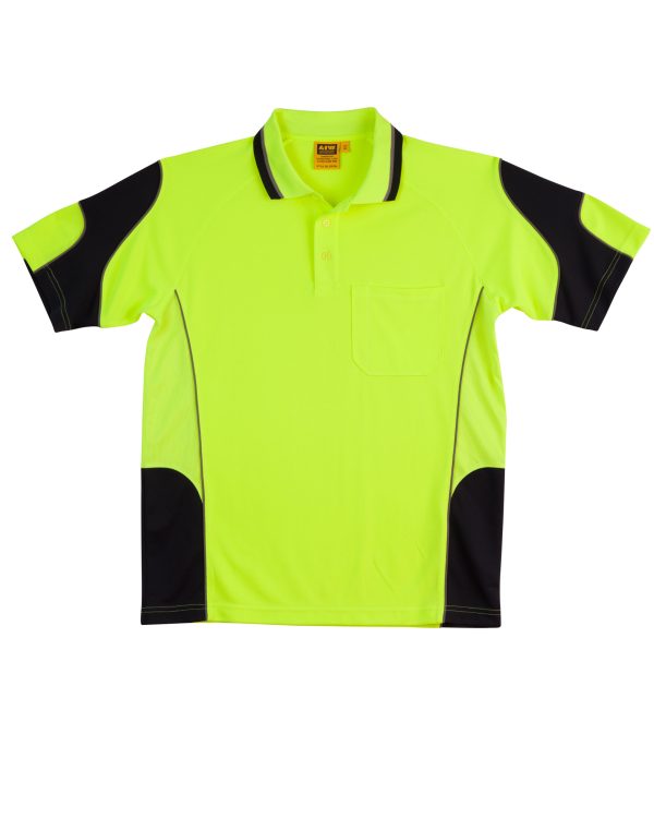 Cooldry Hi-Vis Mini Waffle Safety Polo - Image 4