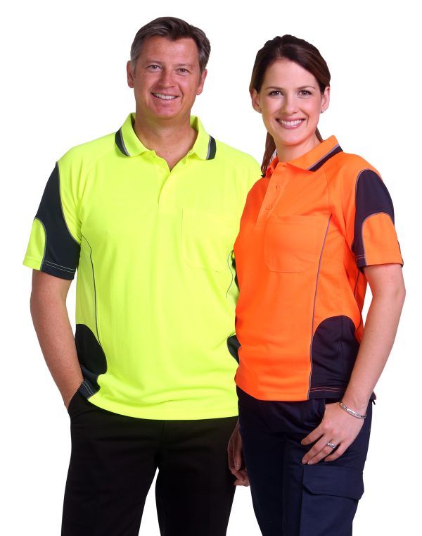 Cooldry Hi-Vis Mini Waffle Safety Polo - Image 2
