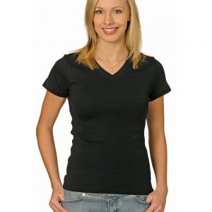 Ladies' V-Neck S/S Tee