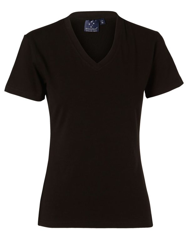 Ladies' V-Neck S/S Tee - Image 3