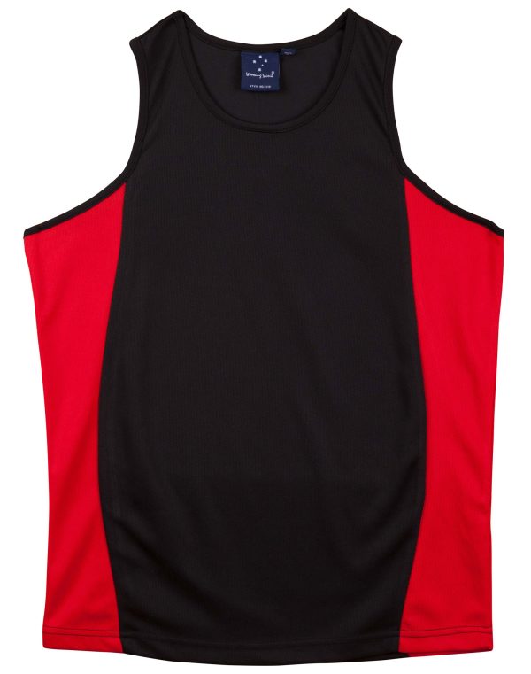 Men's cooldry contrast mesh singlet - Image 4