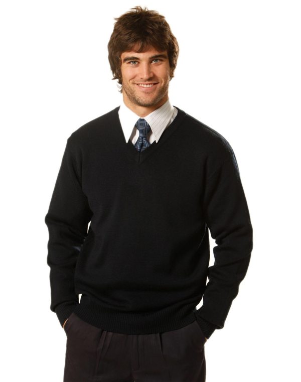 V Neck Wool / Acrylic Knit Jumper