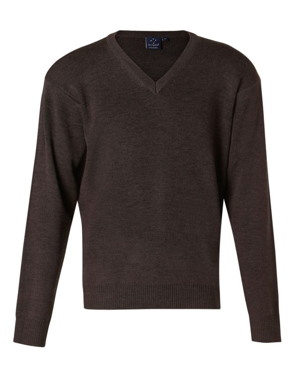 V Neck Wool / Acrylic Knit Jumper - Image 4