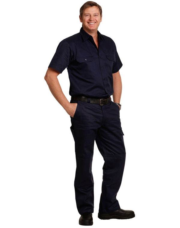 Men's Cotton Drill Pre-shrunk Cargo Pants With Knee Pads