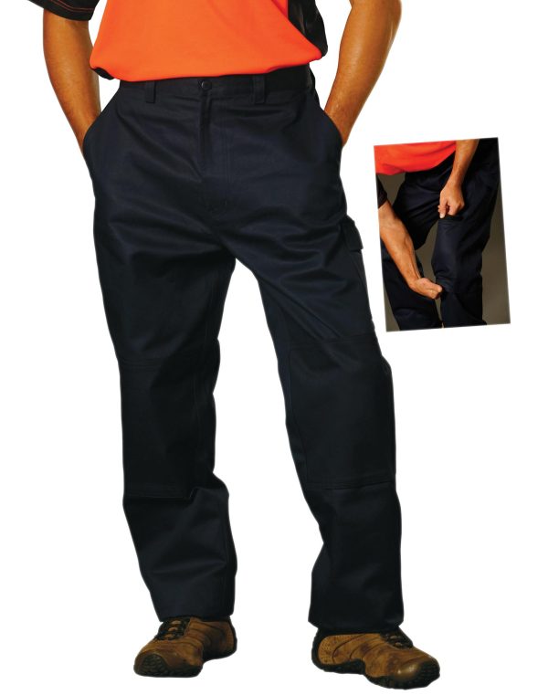 Men's Cotton Drill Pre-shrunk Cargo Pants With Knee Pads - Image 2