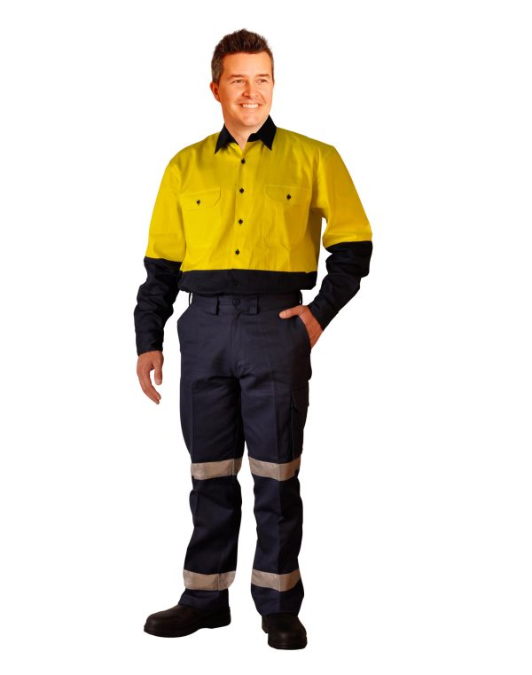 Long fit drill pants with 3M tapes / pocket on leg - Image 2