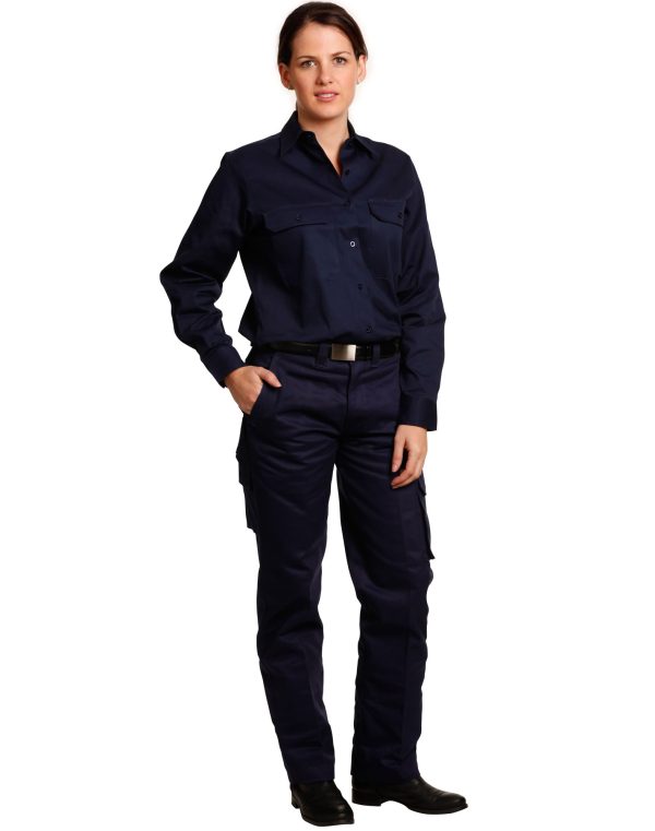 Ladies' Heavy Cotton Pre-Shrunk Drill Pant - Image 2