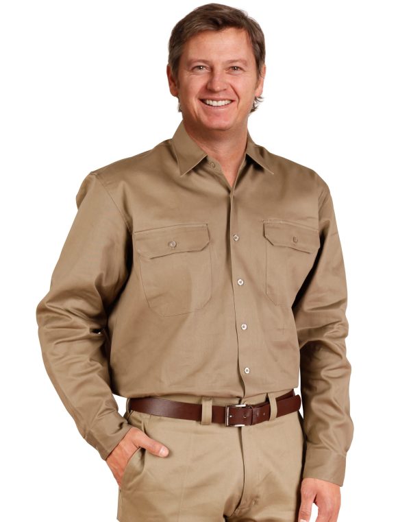 drill shirt pocket pen holder L/S - Image 2