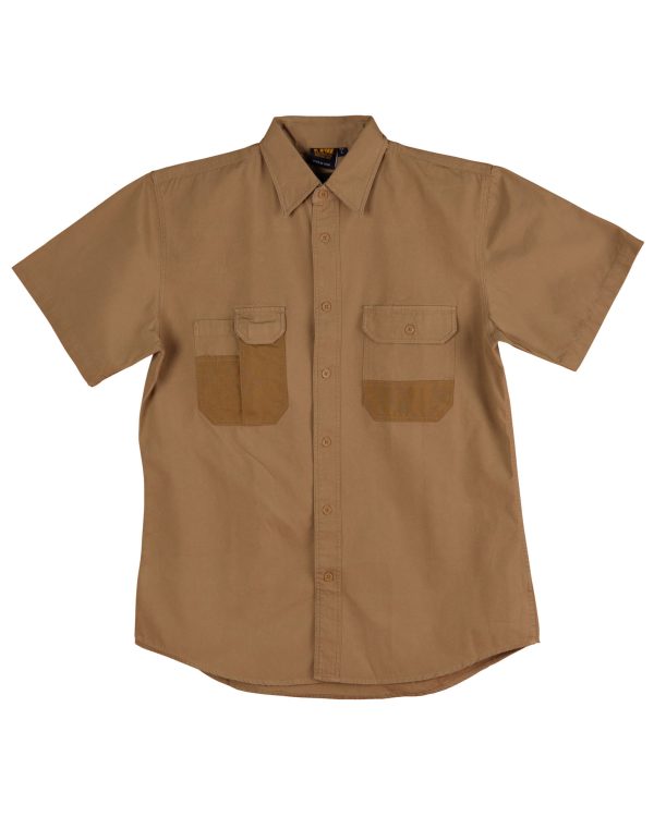 Fine Duck Weave Dura-Wear Short Sleeve Work Shirt - Image 3