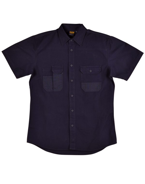 Fine Duck Weave Dura-Wear Short Sleeve Work Shirt - Image 4