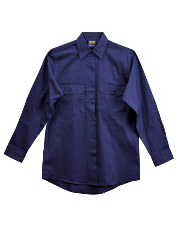 Ladies Cotton Drill Long Sleeves Work Shirt - Image 3